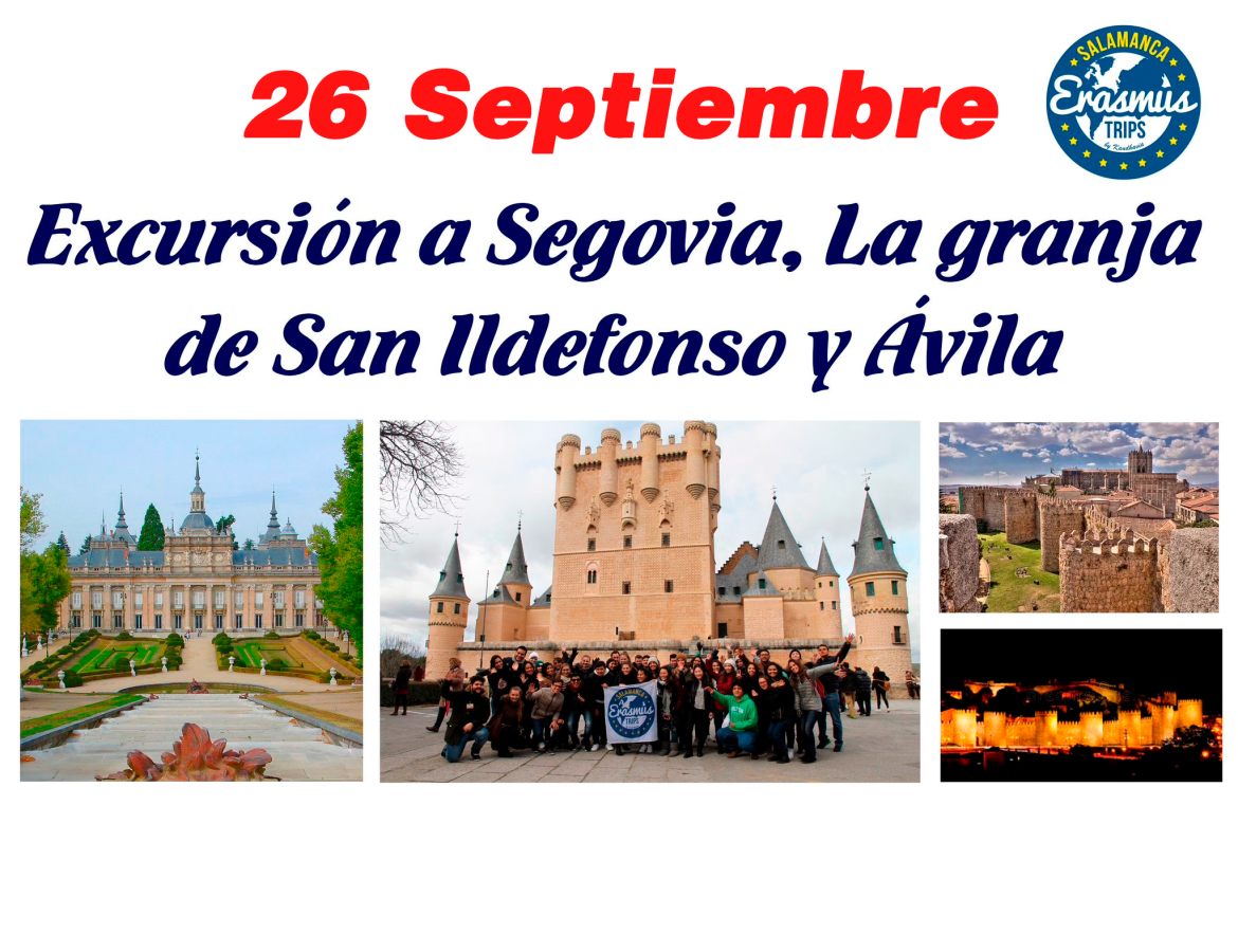 VIAJE SEGOVIA, LA GRANJA DE SAN ILDEFONSO Y ÁVILA. # 26 de septiembre de 2026